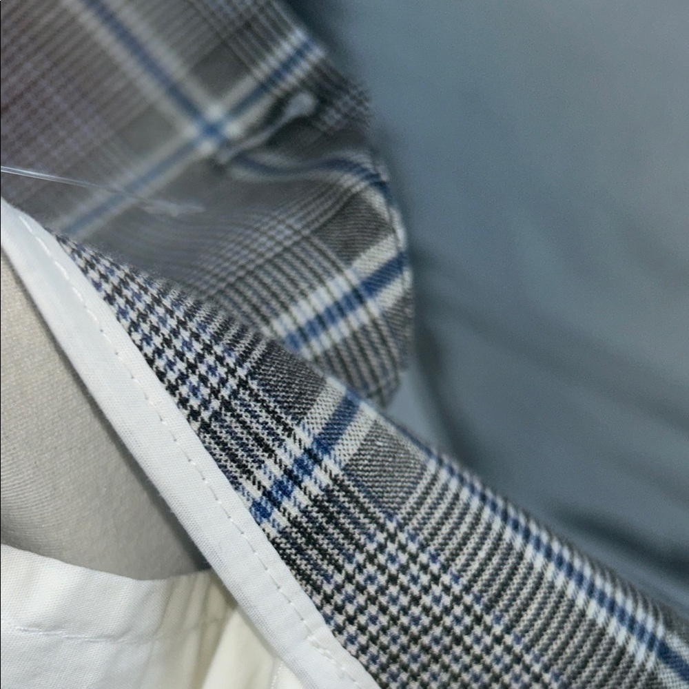 Circolo 1901 Double Breasted Plaid Blazer Blue Gray Made in Italy - Picture 9 of 14